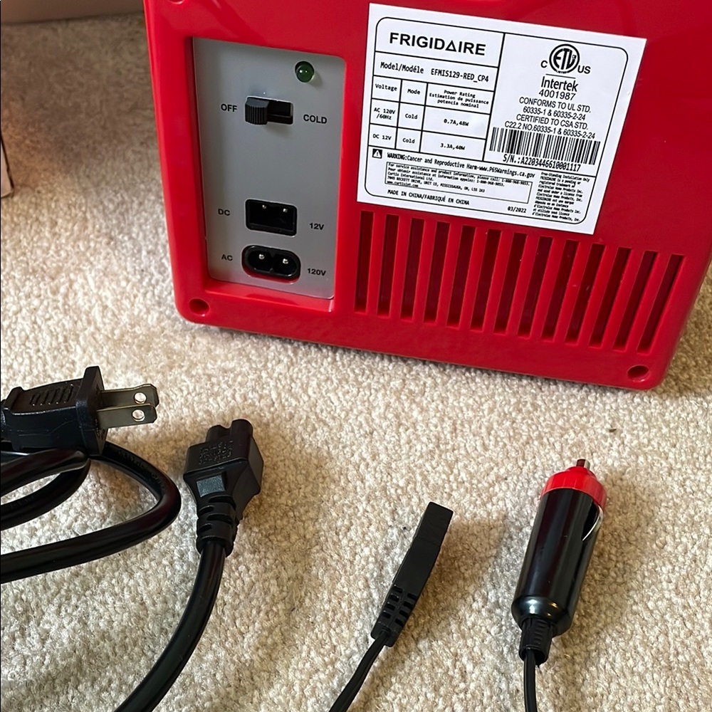 Frigidaire Red Mini Beverage Refrigerator - Picture 3 of 4